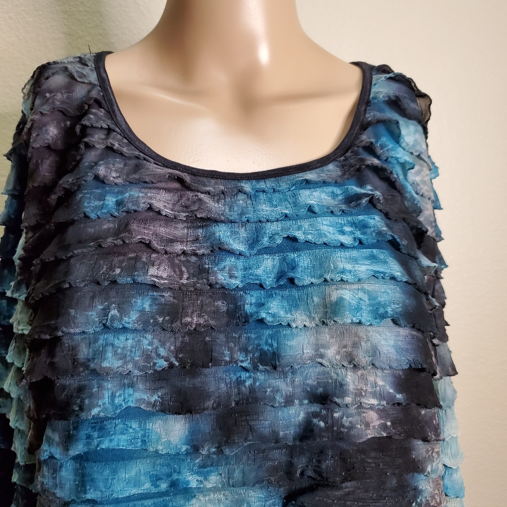 NOTATIONS RUFFLED  blouse - Picture 3 of 8